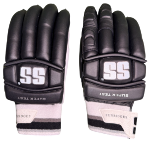 Photo of SS Super test Gloves Black for right handed batsman